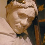 Head of Pompey in limewood for a production of 'Julius Caesar'