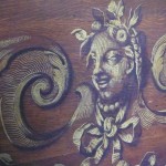 Restored early-18th-century gilt trompe de l'oeil at Moor Park house, Rickmansworth, Hertfordshire