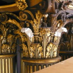 Plaster repairs to corinthian capitals